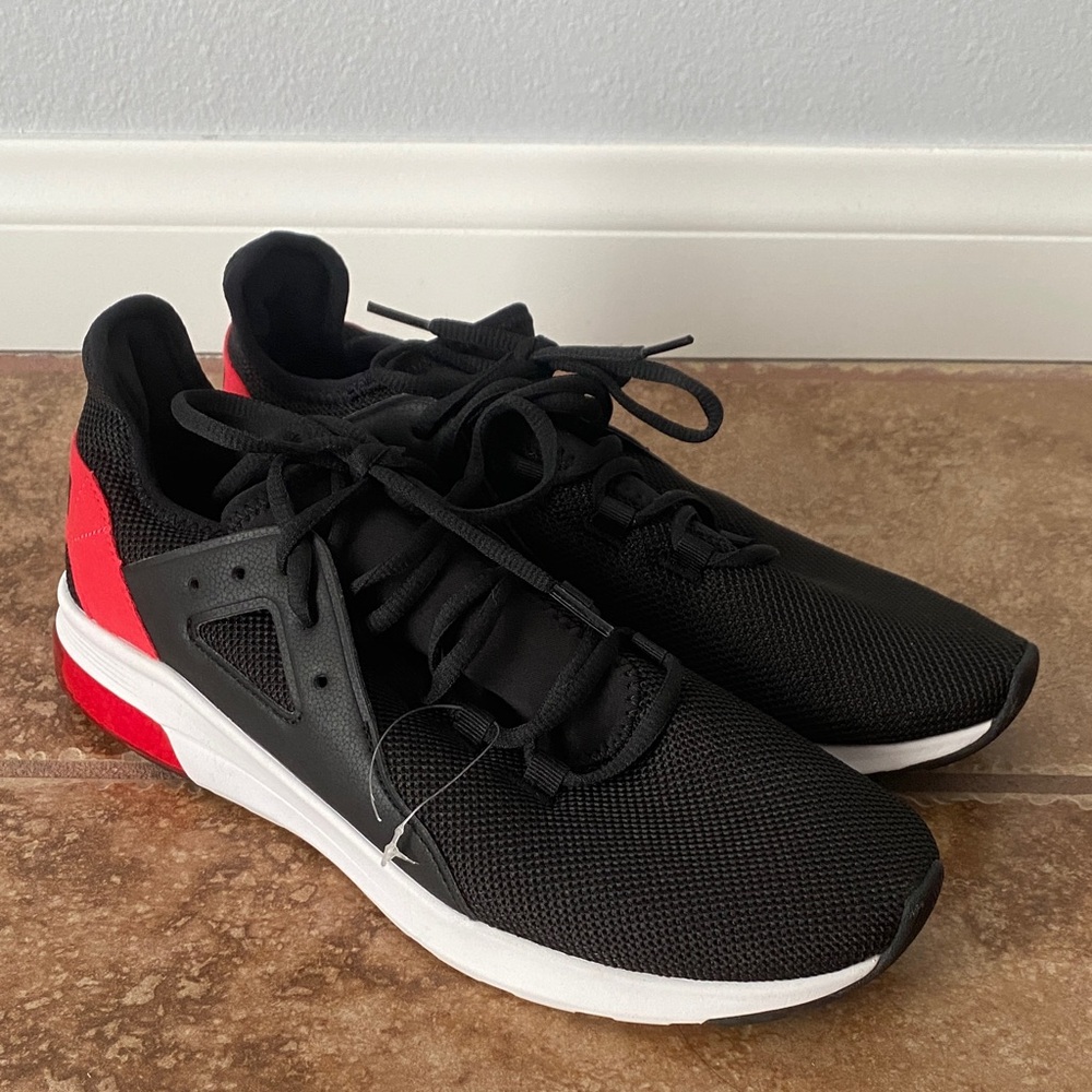 Puma Black and Red Sneakers